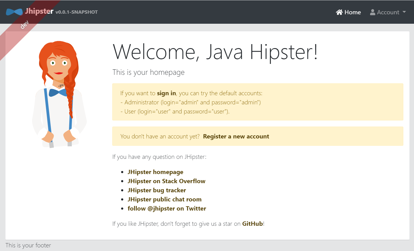 jhipster homepage