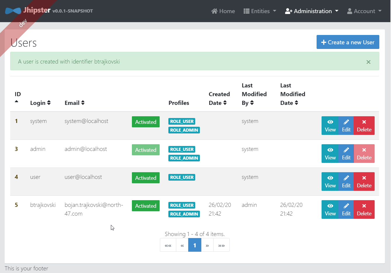 jhipster user management screen